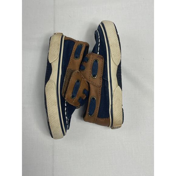 Sperry Top-Sider Kids Boat Shoes Leather-Canvas Slip On Toddler Boys Size 5.5W - Picture 3 of 8